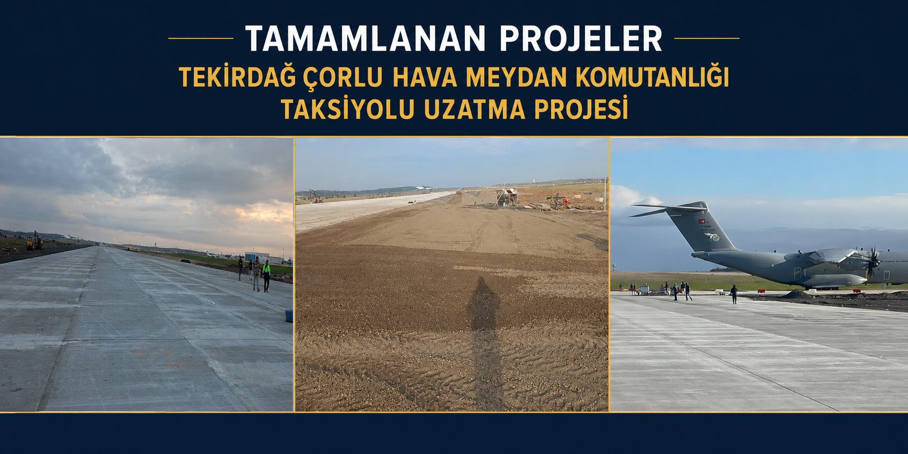 Tekirdağ Çorlu Hava Meydan Komutanlığı Taksi Yolu